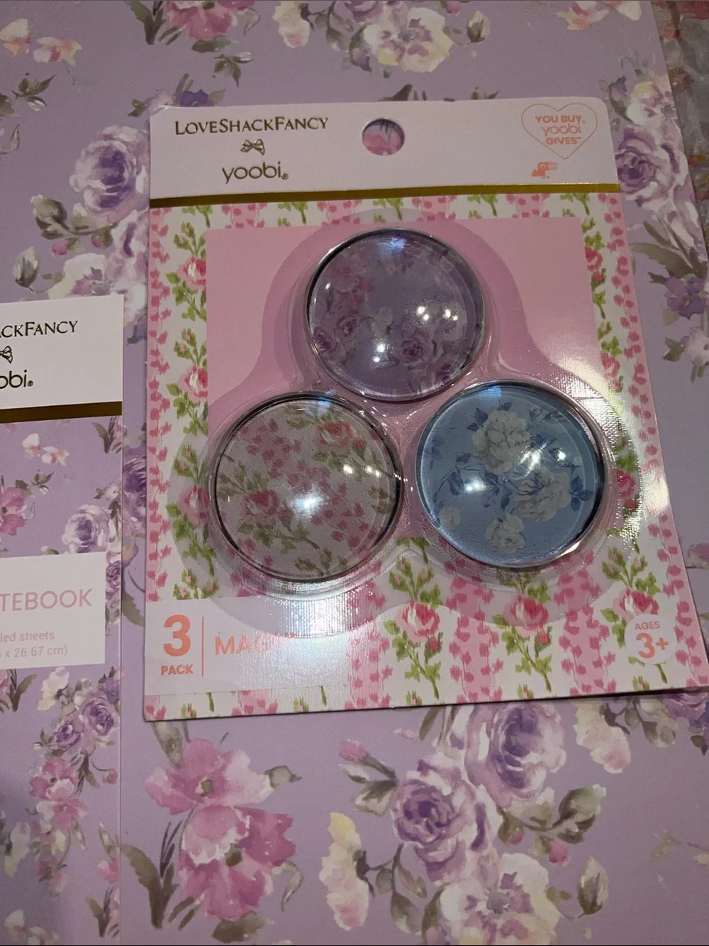 LOVESHACKFANCY 🎀 YOOBI SET 💕🎀💕🎀NOTEPAD PENS MAGNETS NWT